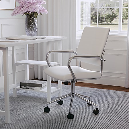 White leather office chair office depot sales
