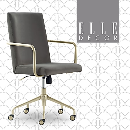 Elle D cor Giselle Modern Ergonomic Fabric Mid Back Home Office