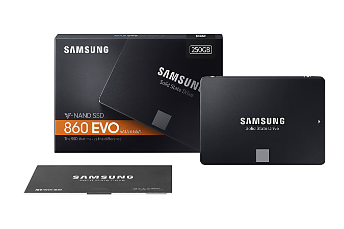 Samsung 860 EVO 250GB 2.5" Internal Solid State Drive, 512MB Cache, SATA III, MZ-76E250B/AM