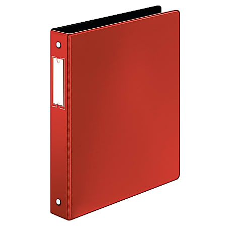 Cardinal® EasyOpen™ 3-Ring Binder With Reference Rings, 1" Round Rings, 60% Recycled, Red