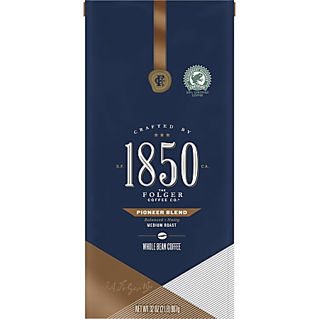 Folgers® Whole Bean 1850 Pioneer Blend Coffee - Medium - 32 oz - 1 Each