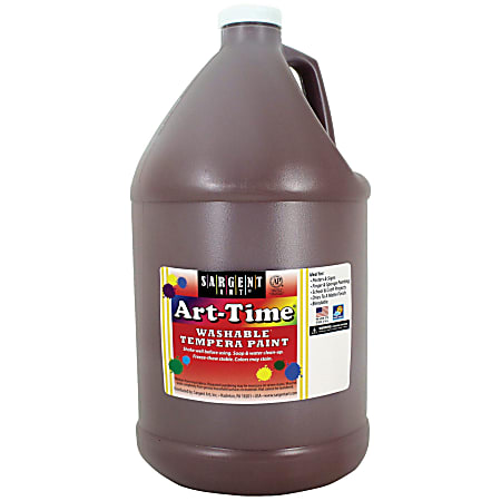 Sargent Art® Art-Time Washable Tempera Paint, 1 Gallon, Brown