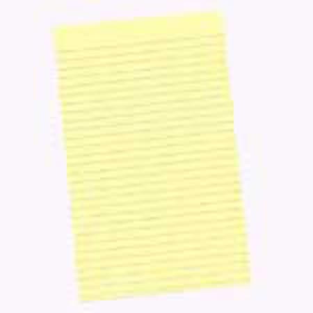 Office Depot® Brand Glue-Top Writing Pad, 8 1/2" x 14", Legal Ruled, 50 Sheets, Canary
