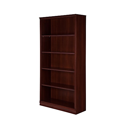 South Shore Morgan 5-Shelf Bookcase, Royal Cherry