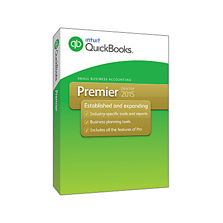 QuickBooks® Premier 2015, For Windows, Traditional Disc