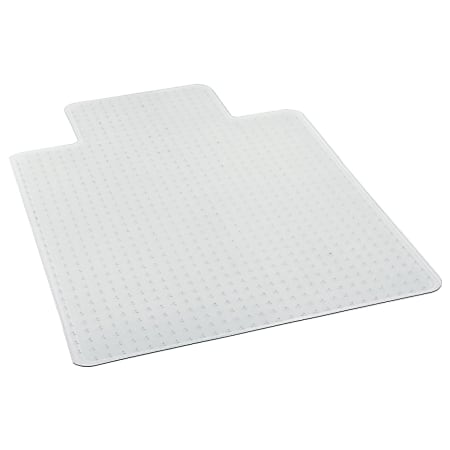 Deflecto® Glass Clear Chair Mat, For Medium Pile Carpets, With Lip, 36" x 48", Clear