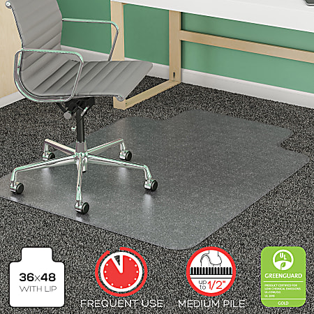 Deflecto glass floor hot sale mat