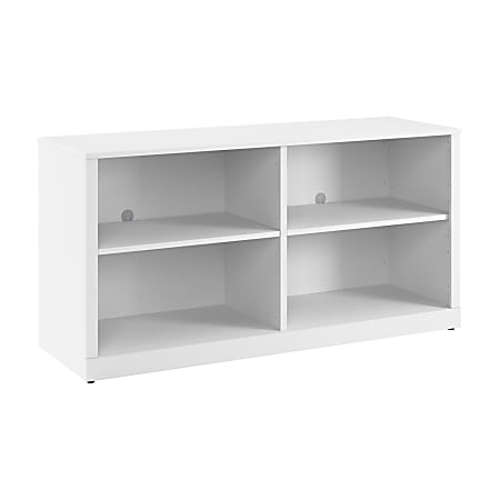 Bush Business Furniture Hampton Heights 60"W Bookshelf, White, Standard Delivery