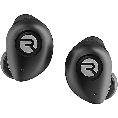Raycon The Fitness Earbuds Stereo Mono True Wireless Bluetooth 33 ft 32 Ohm 20 Hz 20 kHz Earbud Binaural In ear Carbon Black Office Depot