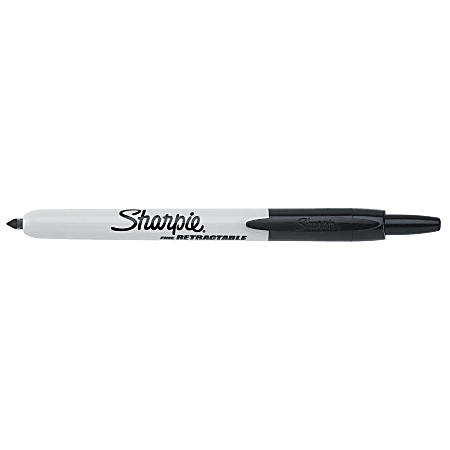 Sharpie Retractable Permanent Markers Fine Point Black Pack Of 3 Markers -  Office Depot