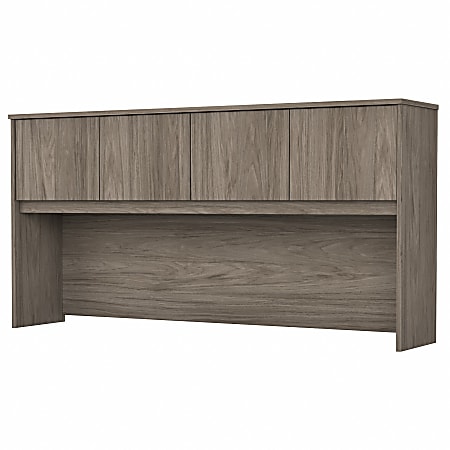 Bush® Business Furniture Hybrid 72"W Desk Hutch, Modern Hickory, Standard Delivery