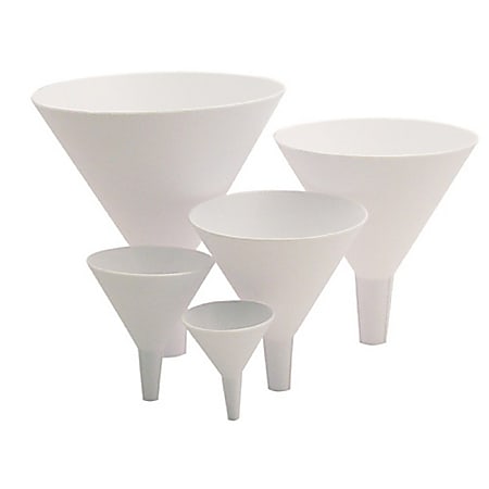 Tablecraft Plastic Funnel Set, White