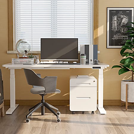 FlexiSpot E7 55 W Height Adjustable Standing Desk Black - Office Depot