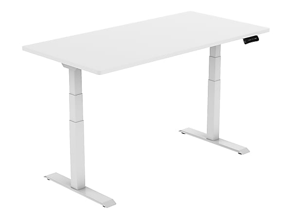All white standing shop desk