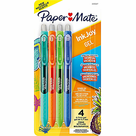 Paper Mate InkJoy Gel Pens Medium Point 0.7 mm Assorted Tropical