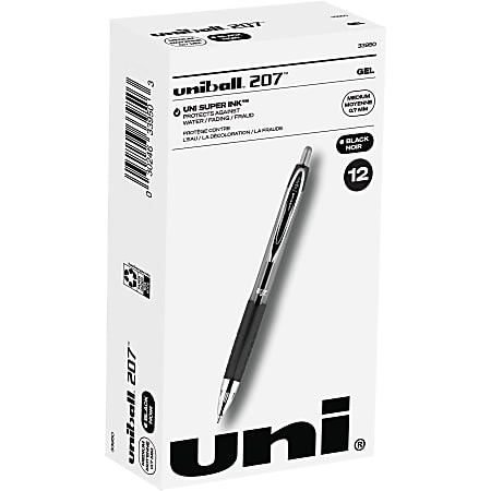 Pen+Gear Retractable Gel Pens, 0.7 mm, Black, 6 Count - DroneUp Delivery