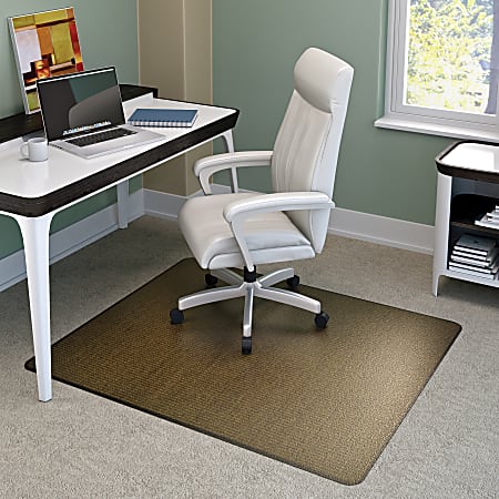 Deflect-O® Harbour Pointe™ Decorative Chair Mat For Carpet, 46"W x 60"D, Sisal