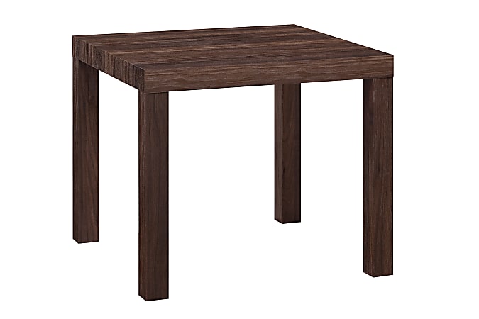 Ameriwood™ Home Parsons End Table, 17-1/2"H x 20"W x 20"D, Brown