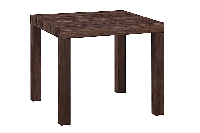 Ameriwood™ Home Parsons End Table, 17-1/2"H x 20"W x 20"D, Brown