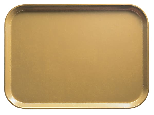 Cambro Camtray Rectangular Serving Trays, 15" x 20-1/4", Earthen Gold, Pack Of 12 Trays