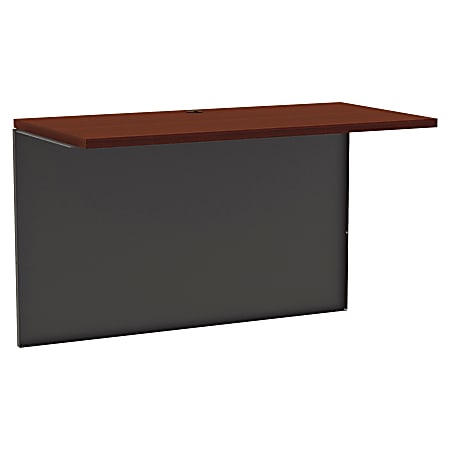 WorkPro® Modular 48"W Bridge, Charcoal/Mahogany