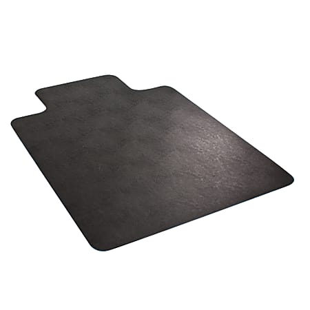 Deflecto Chair Mat, For Hard Floors, 18" Wide Lip, 36" x 48", Black