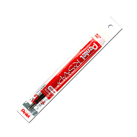 Pentel® Pen Refills For R.S.V.P.® Ballpoint Pens, Medium Point, 1.0 mm, Red, Pack Of 2