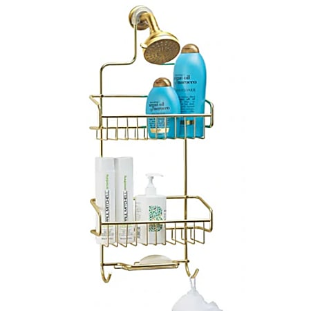 Better Houseware Rust-Proof Extra-Large Shower Caddy, 27-1/2”H x 11-3/4”W x 4-3/8”D, Gold