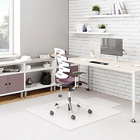 Deflecto® DuraMat Chair Mat For Low-Pile Carpet, Standard Lip, 36"W x 48"D, Clear
