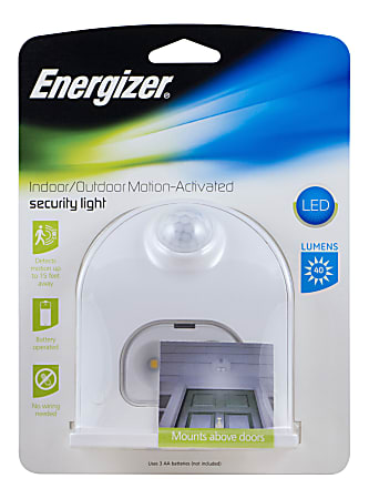 Energizer® LED Motion Activated Outdoor Security Light, White