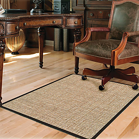 Deflect-O® Harbour Pointe Decorative Chair Mat, For Hard Floors, 45"W x 53"D, Jute