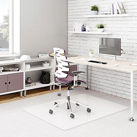 Deflecto® DuraMat Chair Mat For Low-Pile Carpet, Rectangle, 46"W x 60"D, Clear