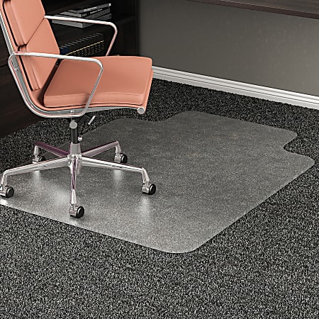 Deflect-O RollaMat Chair Mat For Medium-Pile Carpeting, Rectangular, 45"W x 53"D, Clear