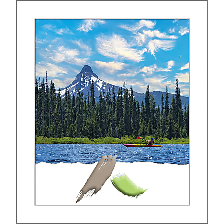 Amanti Art Picture Frame, 24" x 28", Matted For 20" x 24", Wedge White