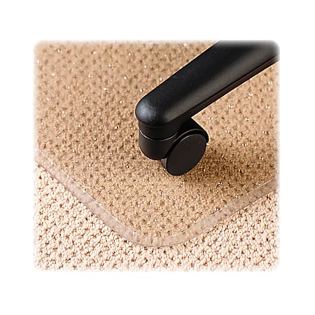 Deflect-O Standard Anti-Static Chair Mat For Low-Pile Carpet, 60" x 46" (25" x 12" Lip), Clear