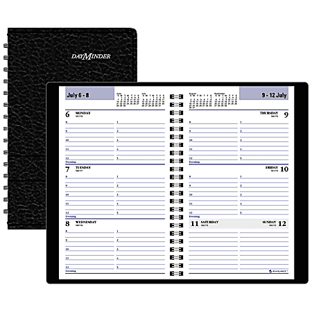 AT-A-GLANCE® DayMinder Academic Weekly Planner, 4 7/8" x 8", 30% Recycled, Black, July 2016 to June 2017