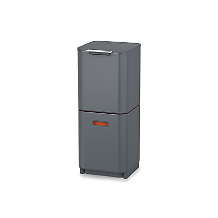 Joseph Joseph Vertical Waste And Recycling Bin, 40 Liters, Graphite