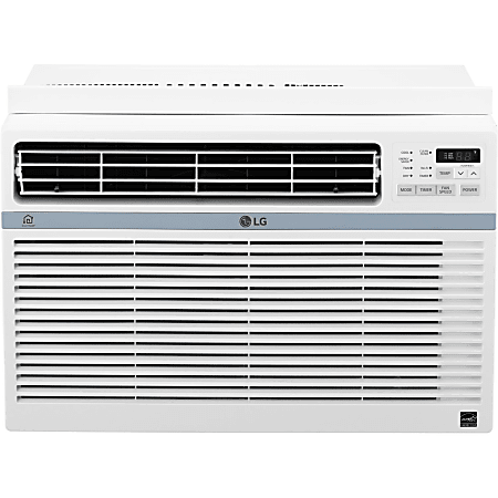 LG Window-Mounted Air Conditioner, 10,000 BTU, 15"H x 23 5/8"W x 22 3/16"D, White