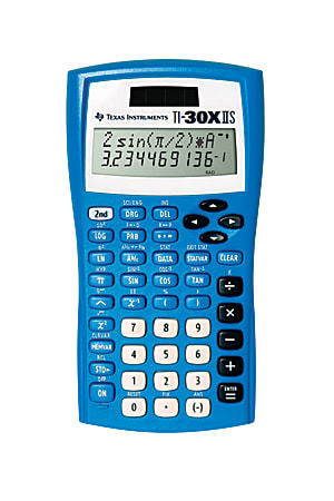 Texas Instruments® TI-30X IIS Solar Scientific Calculator, Blue