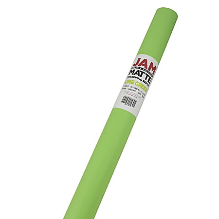 JAM Paper Solid Color Wrapping Paper - 25 Sq Ft - Lime Green - Matte  Wrapping - for sale online