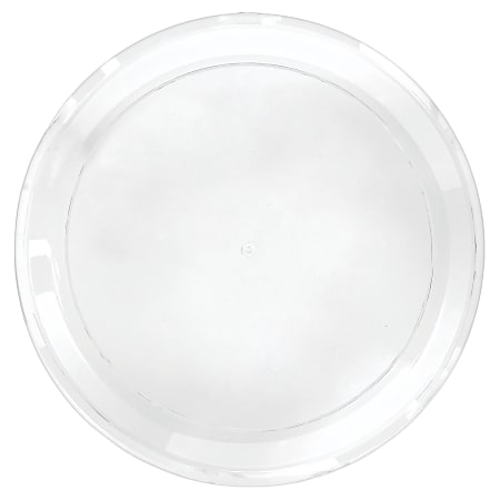 Amscan Round Plastic Platters, 16", Clear, Pack Of 5 Platters
