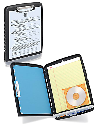 Office Depot® Brand Form Holder Storage Clipboard Box, 10" x 14-1/2", Charcoal