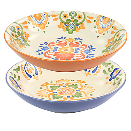 Gibson Laurie Gates California Designs Tierra 2-Piece Stoneware Dinner Bowl Set