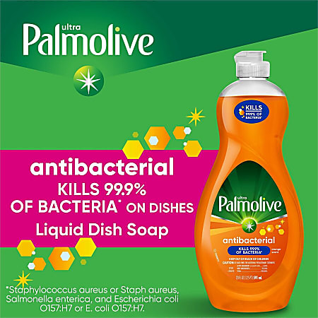 Palmolive Antibacterial Ultra Dish Soap - Concentrate - 35.2 fl oz (1.1 quart) - 9 / Carton - pH Balanced, Residue-free, Non-abrasive, Antibacterial - Orange
