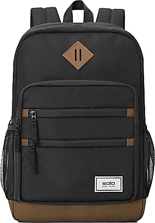 Solo New York Re:Fresh Machine Washable Backpack With 15.6" Laptop Pocket, 51% Recycled, Black