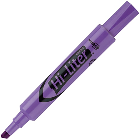 Avery Desk Style Highlighters, Chisel Point, Purple Barrel, Fluorescent Purple, Pack Of 12