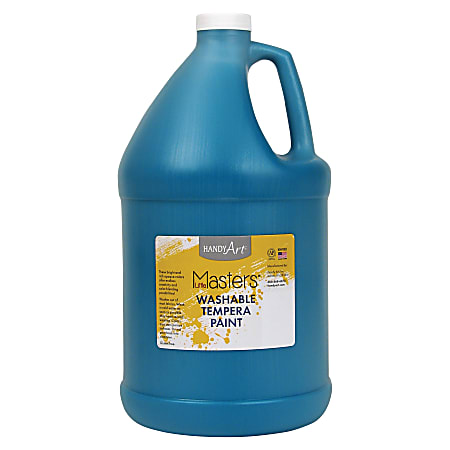 Handy Art Little Masters Washable Tempera Paint Gallon - 1 gal - 1 Each - Turquoise