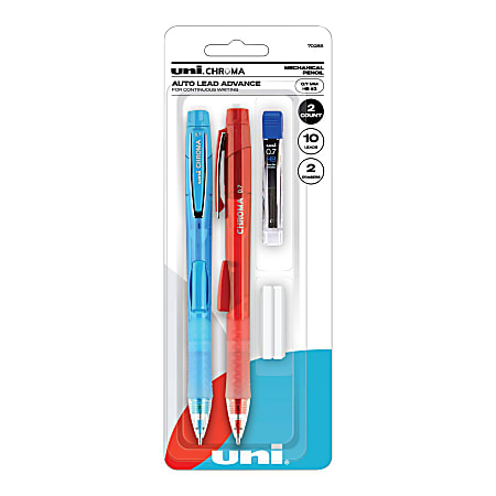 Uni-Ball® CHROMA Mechanical Pencils Starter Set, Red/Blue