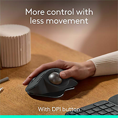 Logitech MX Ergo S Plus Advanced Wireless Trackball Mouse Graphite