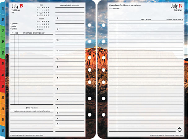 FranklinCovey® 30% Recycled Seasons Planner Refills, 5 1/2" x 8 1/2", 2 Pages Per Day, January-December 2013